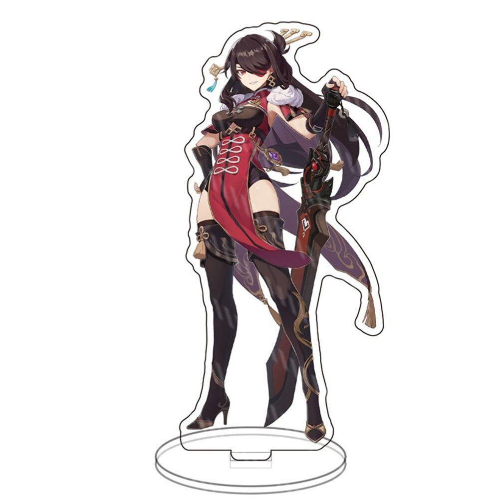 Genshin Impact Game Acrylic Figure Stand Klee Keqing Ganyu Display Desktop