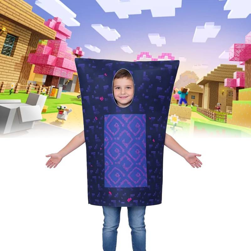 Minecraft Cosplay Costume For Kids Halloween Party Dress Up