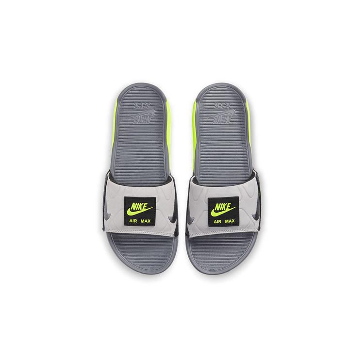 New Nike Air Max 90 Slide Smoke Grey Volt Black Women's CT5241-001