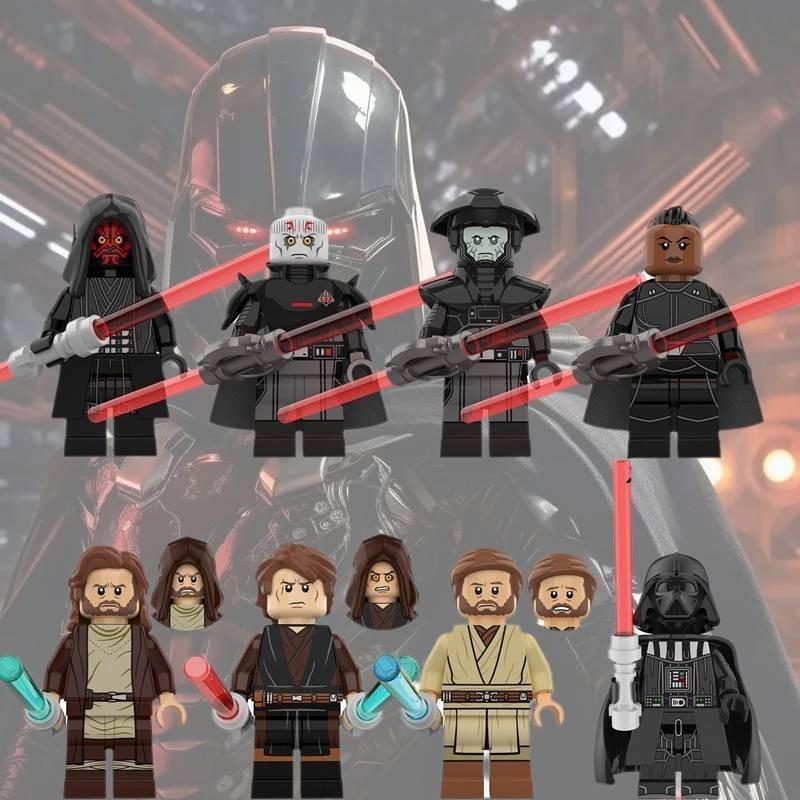 Durable Abs Plastic Minifigures Darth Vader Obi-wan Kenobi Childrens Building Blocks Set