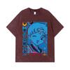 T-shirts Lavés 275 GSM 100% Coton Impression Sailor Moon V13 Unisexe T-shirt en Coton Épais