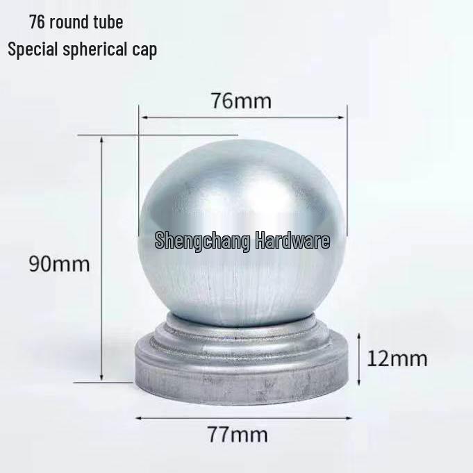 Wrought Iron Hollow Decorative Staircase Post Cap - Round Handrail Ball for Railing Fence Accessories
