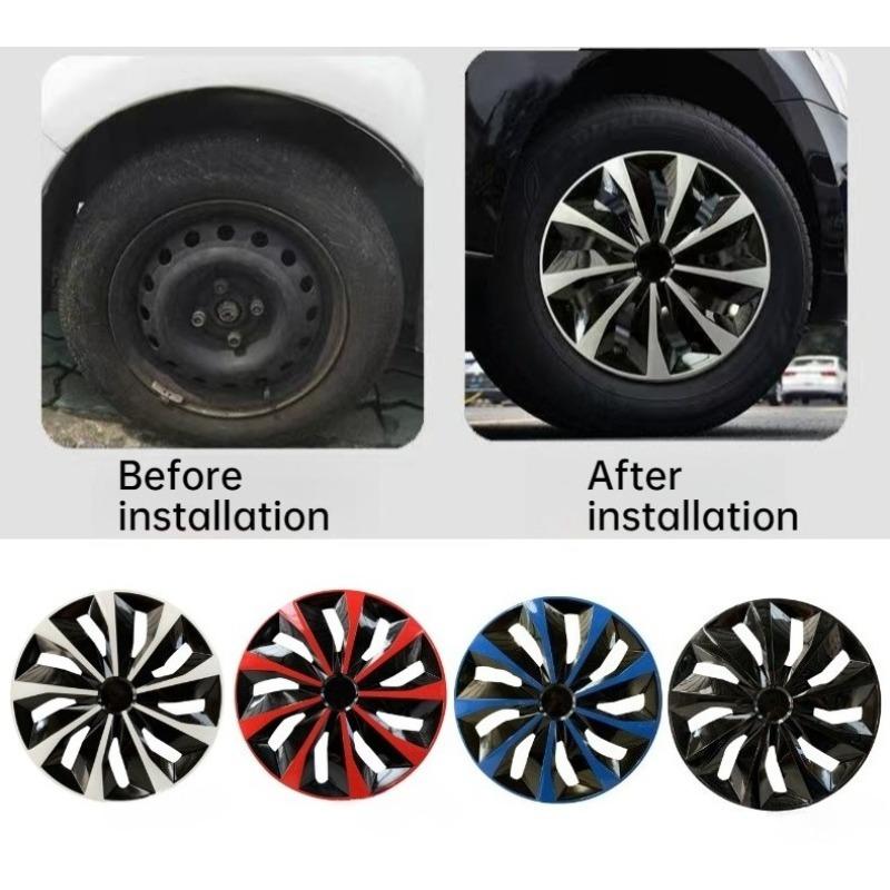 4PCS/set Universal Car Iron Steel Wheel Hubcap R14 R15 R16 Inch Replacement Hub Caps Wheel Rim Cover PP Tire Accessories