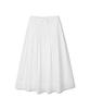 Michikoleondeonkosino Flare Shirred Maxi Skirt White