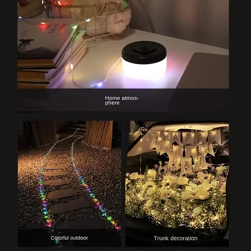 Comprimento 8 metros 1pc Lanterna de acampamento ao ar livre, luz LED decorativa, luz de barraca portátil