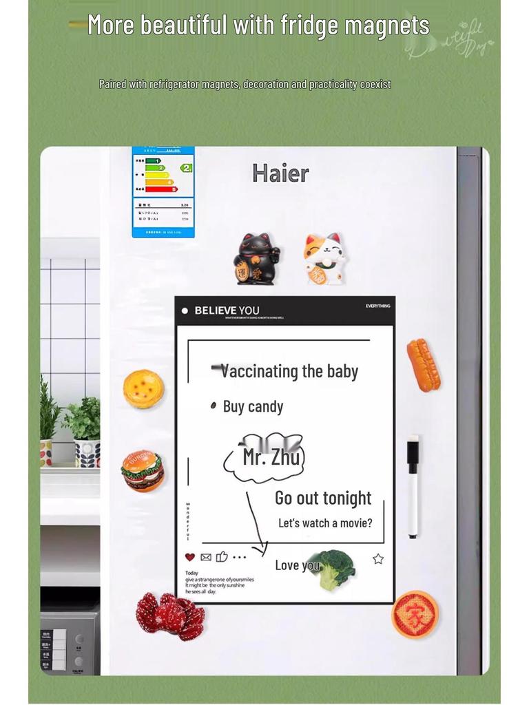Magnetic Refrigerator Chalkboard/Whiteboard Memo Door Sticker
