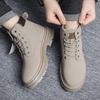 Men's Leather Shoes High Top Boots Fashionable Motorcycle Shoes Ankle Boots Winter Boots Men's Hiking Shoes Lace Up Botas Hombre