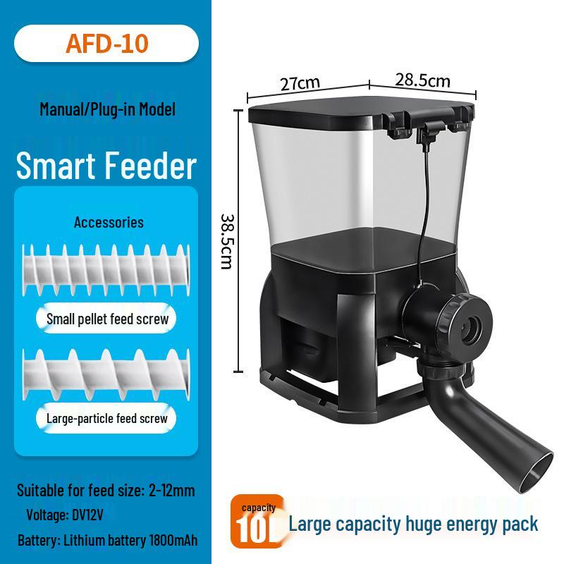 Jebao Solar-Powered Koi Pond Feeder - Large Capacity, Rainproof, Year-Round Use