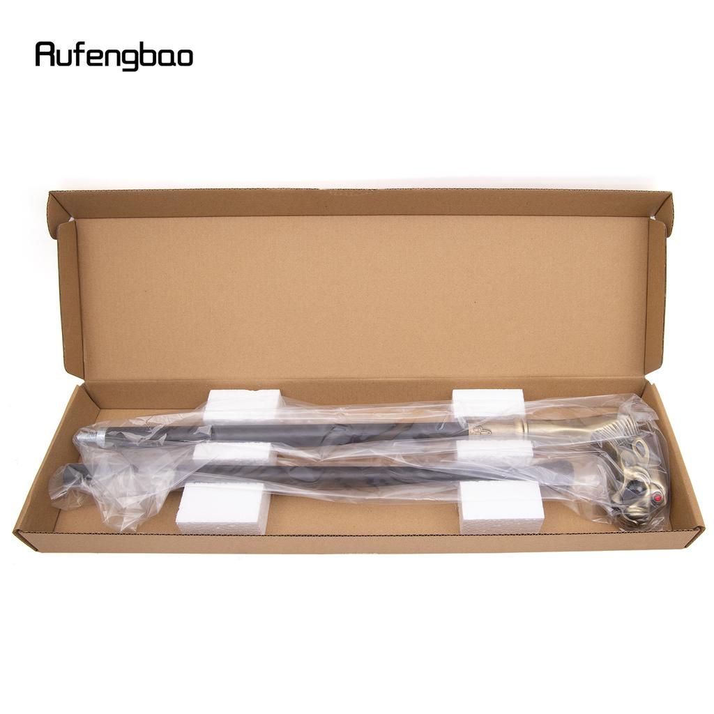 Copper Leopard Red Eye Luxury Fashion Cosplay Walking Stick Party Decorative Cane Elegant Crosier Knob Stick 92cm