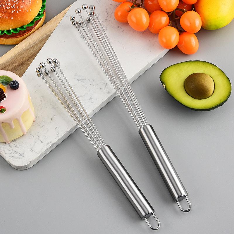 1ks Nerezová ocelová kulová metla Sada Kuchyňská metla Drátová metla na vejce na vaření Míchání Šlehání Šlehání Míchání Nástroj na pečení vajec