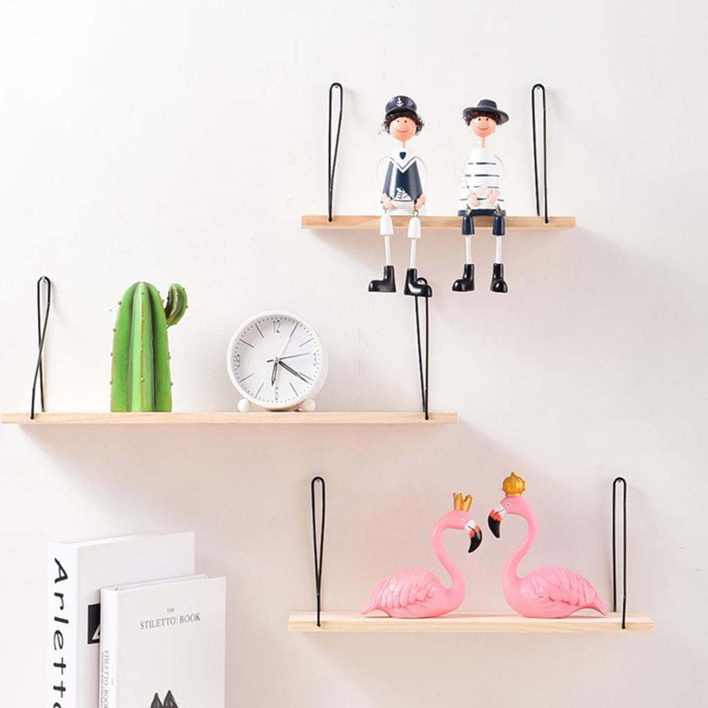 Wooden Display Shelf Hanging Floating Shelves for Home Decor Wall Mounted Storage Shelves for Bathroom Living Room Bedroom Gifts
