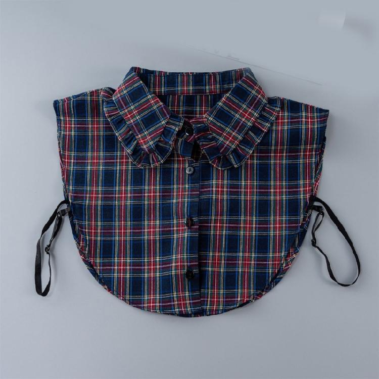 Stylish Plaids Pattern Detachable Collar Styling Accessory Faux Collar Decoative Neckwear For Various Occasion Outfit