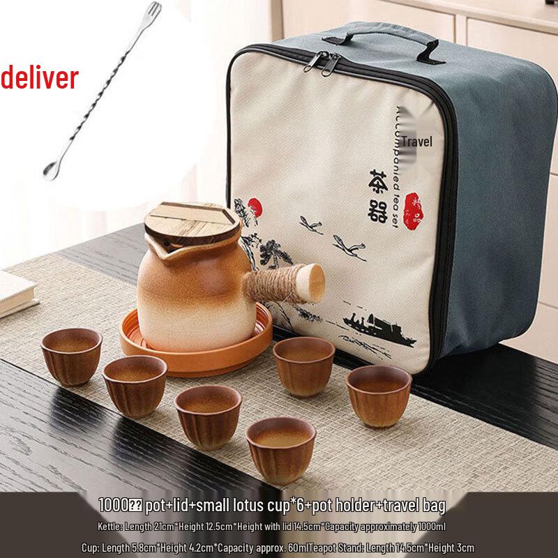 Ceramic Tea Pot & Cup Set for Stove-Side Brewing
