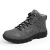 Winter Men Boots Short Plush 2018 Shoes Men PU Snow Boots Rubber Ankle Botas Fashion Leather Snow Shoes Lace Up Warm