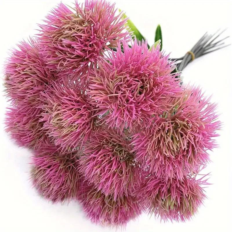 Simulated Flower Single Dandelion Plastic Flower European Style Scallion Ball Home Plant Ornament Flower Arrangement Garden