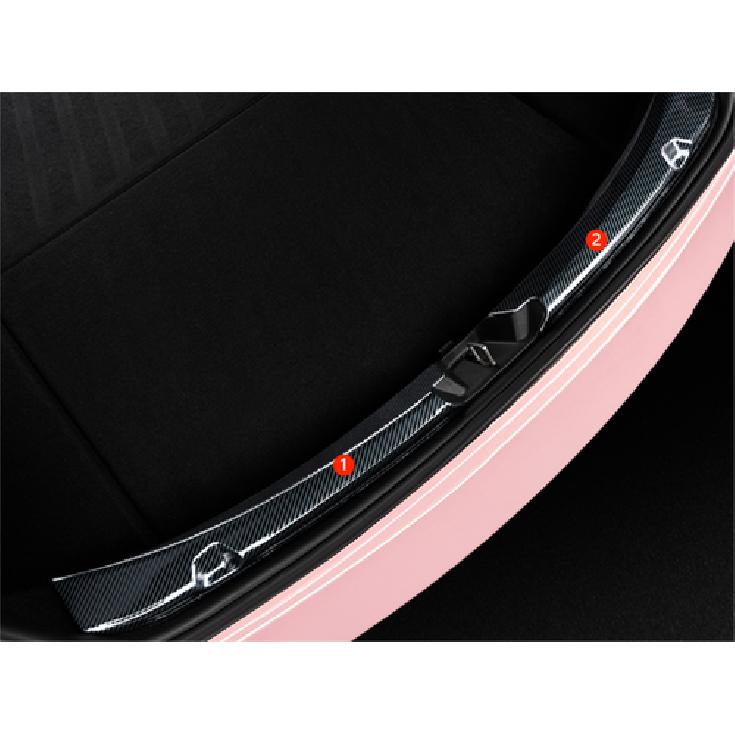 Rear Inner Bumper Guard Cover Trim For 2018- Tesla Model 3 2pcs Steel Fiber