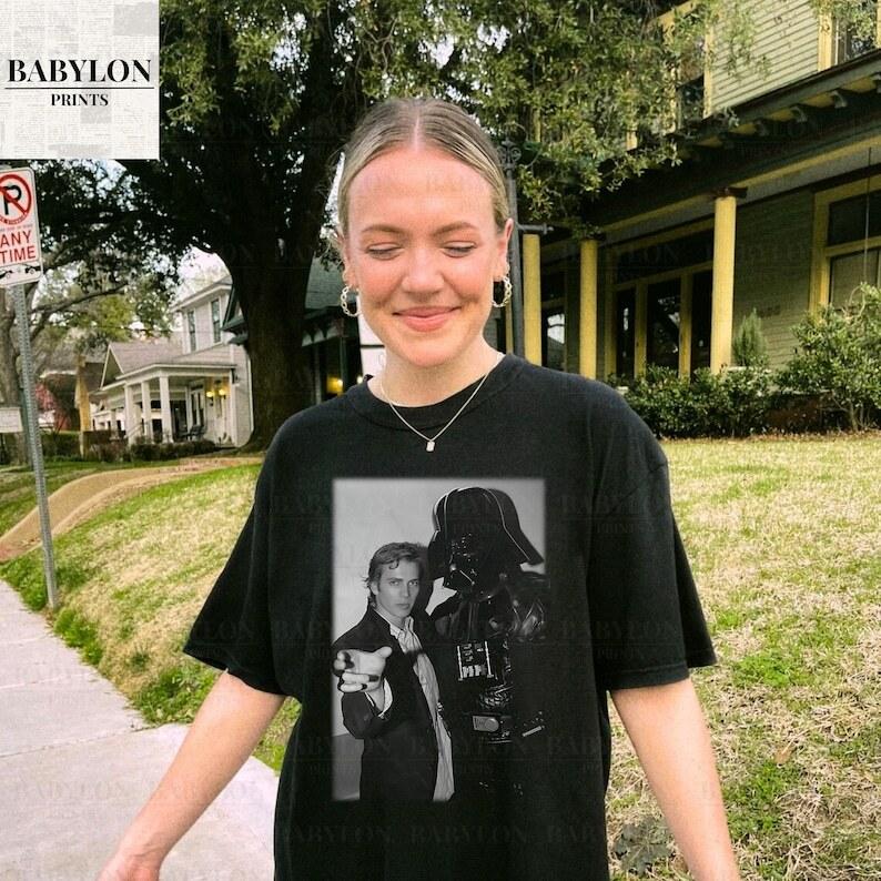 Vintage Hayden Christensen Darth Vader T Shirt Star Wars Movie Poster Shirt Unisex T-Shirt XL