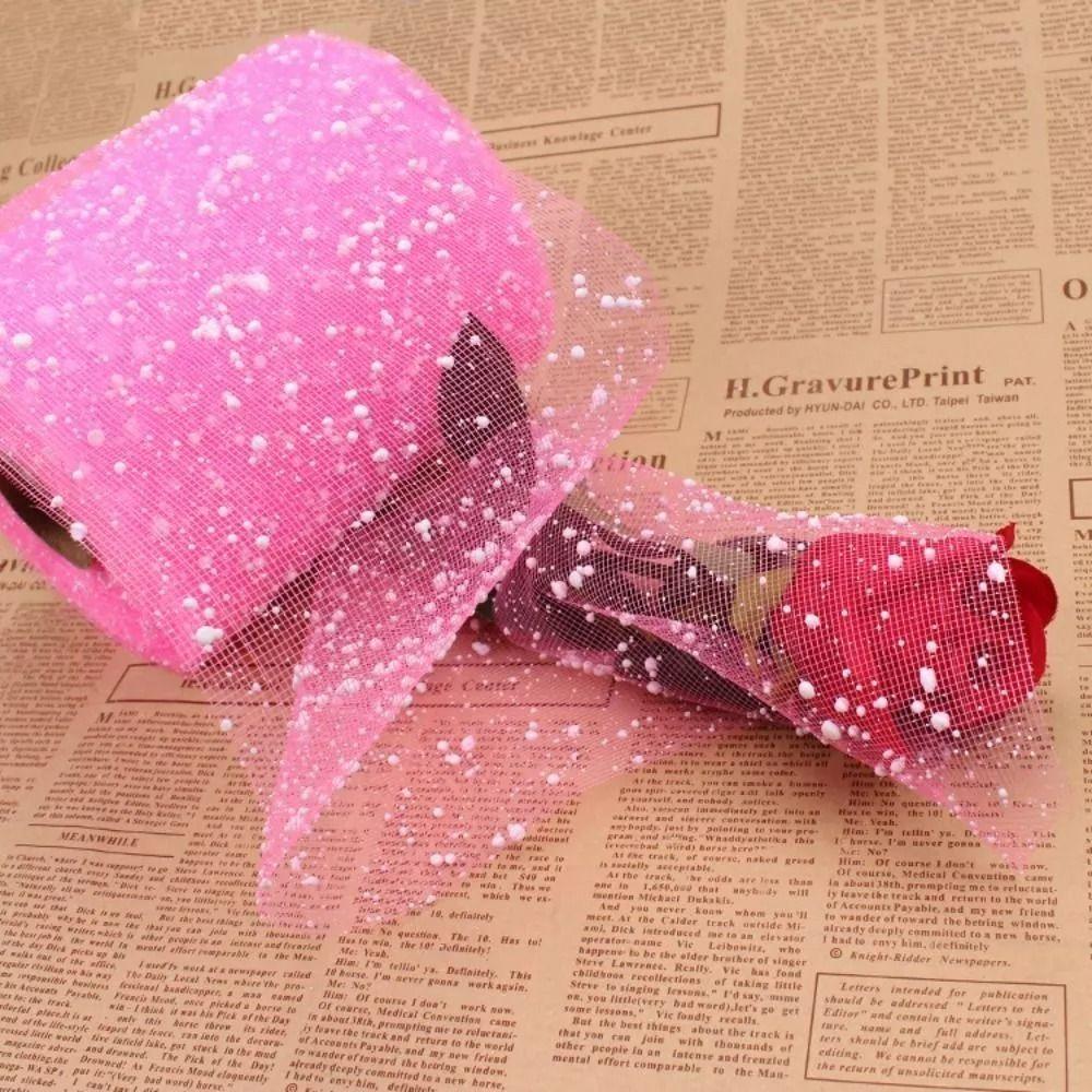 Ręcznie robiony papier pakowy z włóczki, gaza, papier kwiatowy, nowy papier pakowy w płatki śniegu