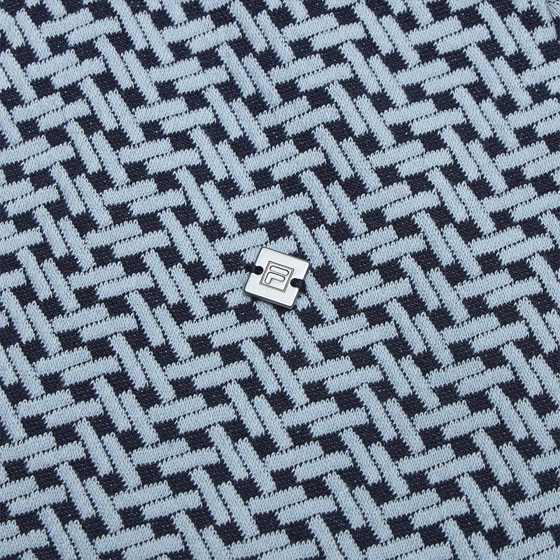 FILA White Series Fashion Versatile Knitted Long Sleeve Jacket Women Jackets Harmonious-Blue F11W513503FBU