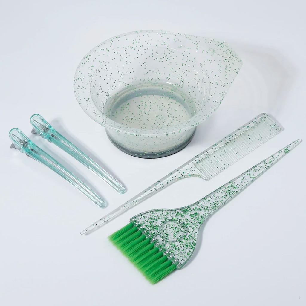 5pcs Professional Hair Dye Sets, Hair Dye Bowls, Hair Dye Brushes, Hair Clips, Pointed Tail combs,Special for Real Hair Wigs