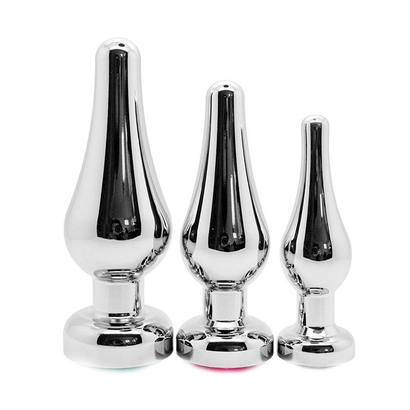 Smooth Touch Beginner's Metal Butt Plug Stopper Anal Sex Toys, Adult Sex Products Sex Toys