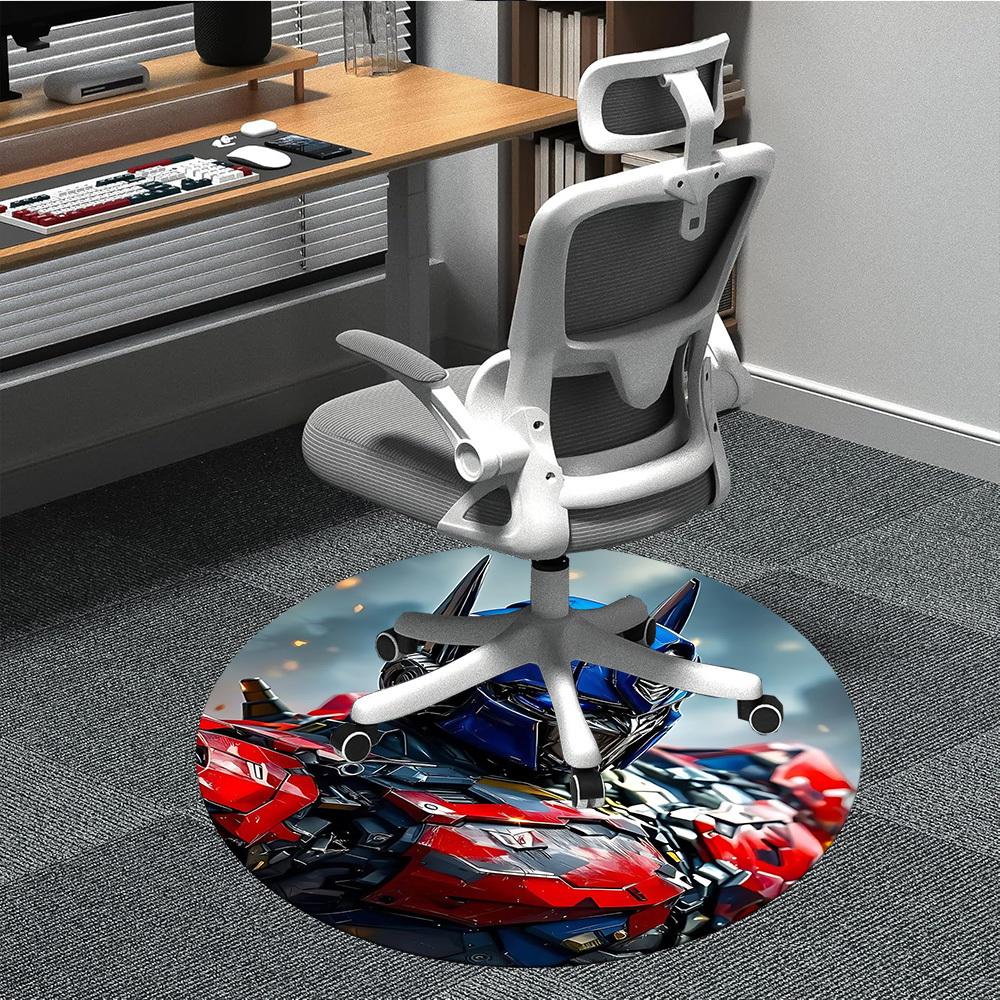 

1pc Transformers Optimus Prime Office Round Area Rug, Indoor Mat Suitable For Office,Bedroom Living Room Home Decor, Room Deco a09281 80cm by 80cm