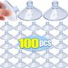 1/100x Ventuză Cap de Ciupercă Ventuză Transparentă Sticlă Ventuză PVC Acvariu Ventuze Clare Fereastră Mașină Ventuză cu Vid Puternică Perforată