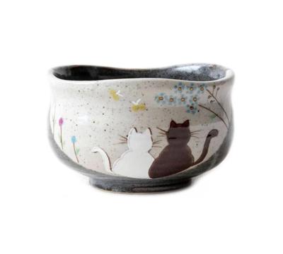 Aquanaut Kutani Ware Japanese Matcha Bowl Hidamari Medium Size Brown