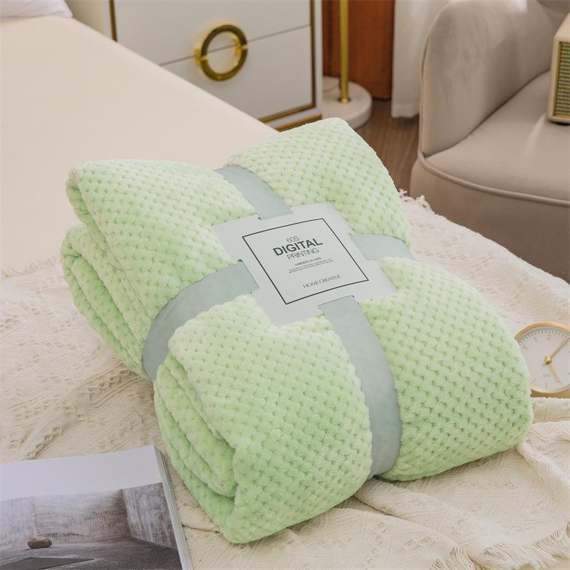 Blanket Blanket Coral Fleece Blanket Winter Solid Color Flannel Pineapple Plaid Blanket Cross-border Sofa Blanket Car Lunch Break Blanket