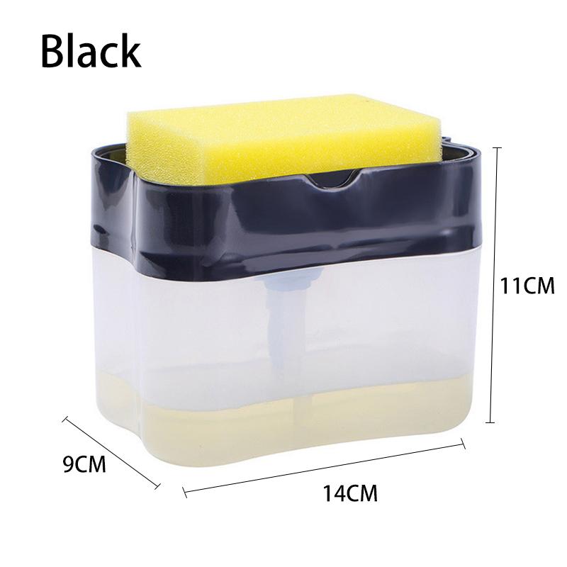 2 in 1 Scrubbing Liquid Detergent Dispenser Press-Type Liquid Soap Box Pump Organizer Kitchen Tool Bathroom Supplies