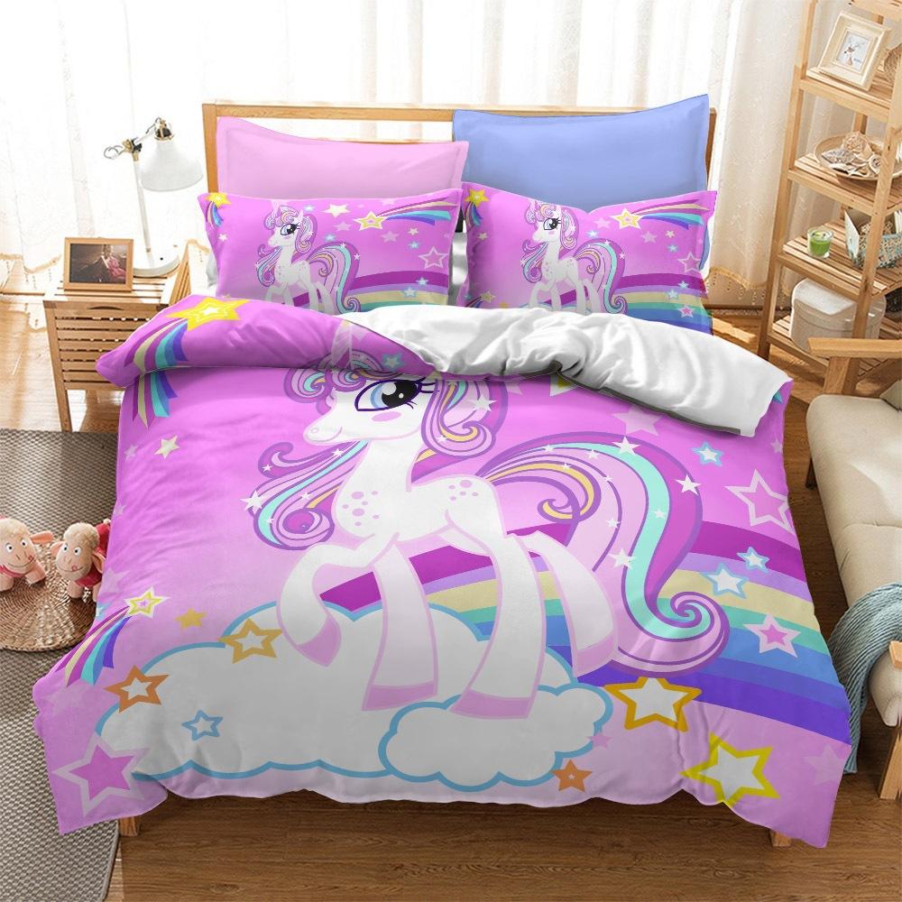 Bettwäsche-Set, Einhorn-Serie Größe Dreiteiliger Bettbezug
