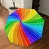 1pc rainbow spiral Automatic Open/Close Umbrella with Windproof, 8-Rib Sturdy Canopy, Durable Ribs, Fashionable Design1221A