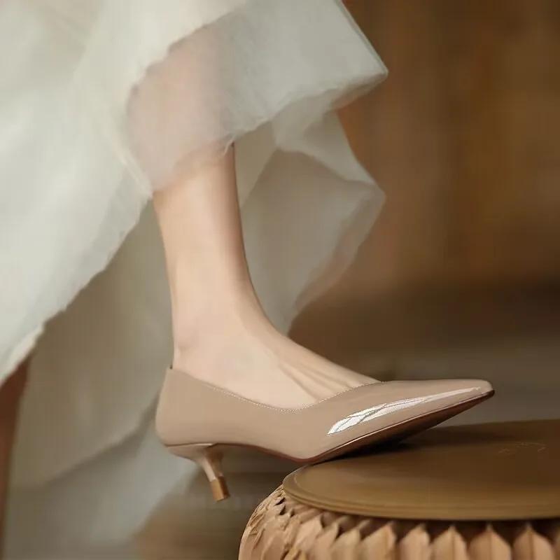 

Fashion Luxury Pumps Shoes Women Heeled Woman Medium Heel Stiletto Heels High Sandal Party Office Elegant Black Small Heel Sexy Pumps 34