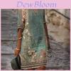 Ethnic Style Floral Print Vneck Dress With Loose Fit For Spring Summer Fashion