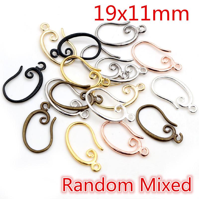 10pcs 3-Styles High Quality Classic Bronze Gold Silver Plated Brass French Earring Hooks Wire Settings Base Settings Whole Sale