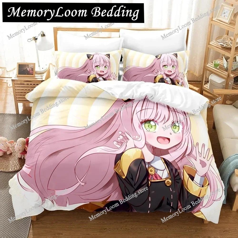 SPY×FAMILY Anya Forger Cute Bedding Set Cartoon Anime Adult Kid Bedroom Soft Duvet Cover 3D Print Vibrant Kawaii Anime Cozy Set