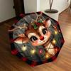 1PC Deer Automatic 8-Bone Folding Umbrella - Durable Polyester & Iron Frame,Userfriendly Operation Yy250929187
