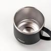 TYESO 304 Stainless Steel Thermos Cups with Handle and Clear Lid Coffee Mug Keeps Cold and Heat Portable Home Office Water Cups