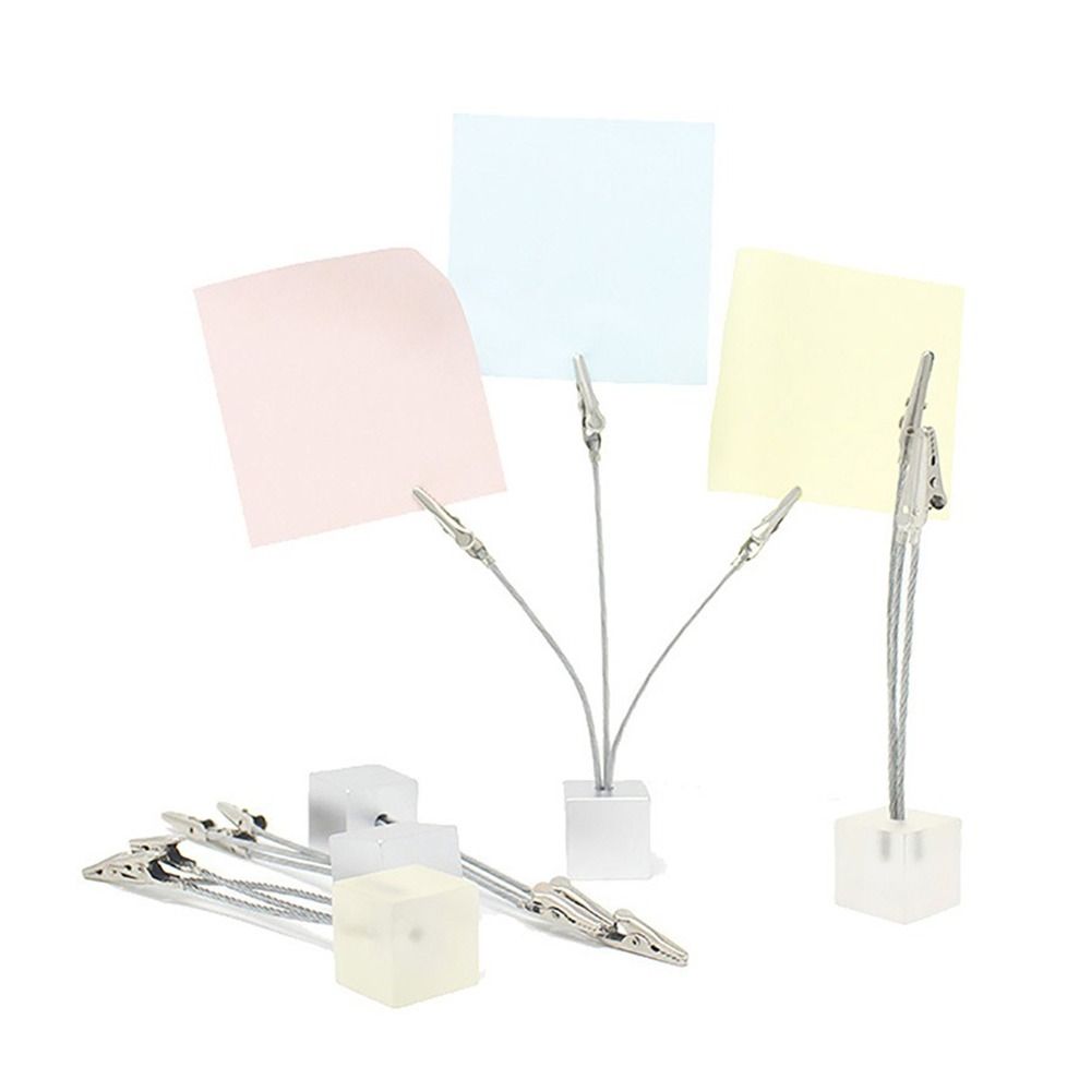 5PCS Multifunction Memo Clip Holder Flexible Hose Desktop Notes Clamp Name Card Holder  Office