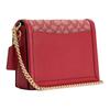 Coach Hutton 21 Monogramm Leder Kleine Quadratische Kettentasche Damen Taschen Rubin CZ491-IMRBY