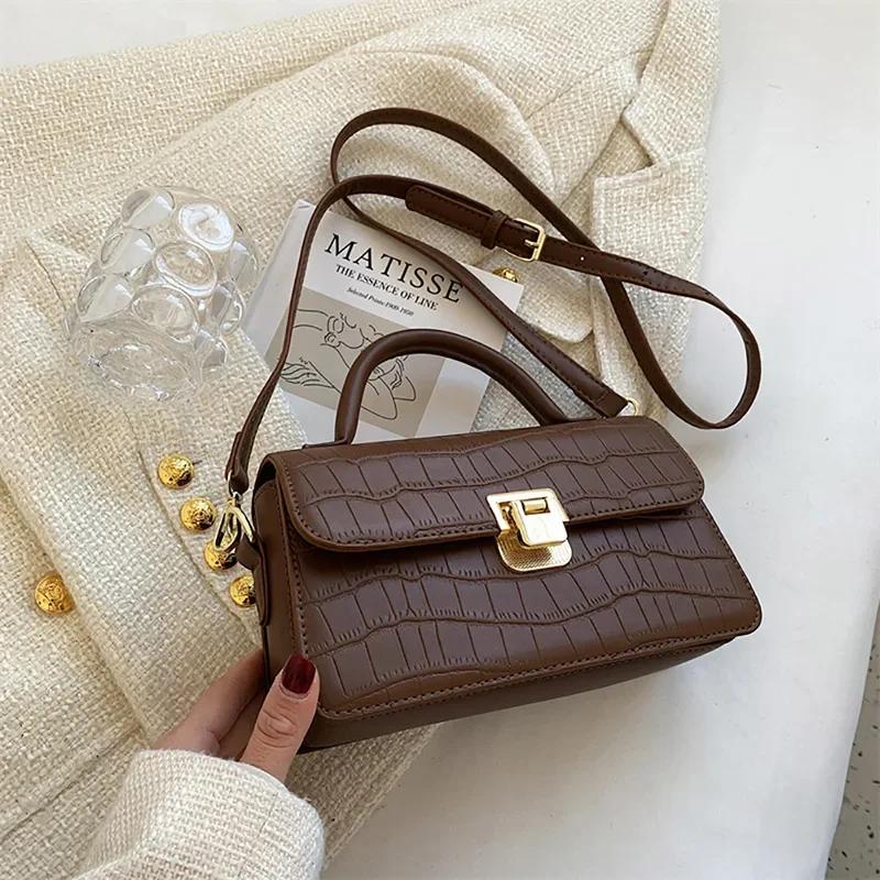 High Quality Fashion Crossbody Bag Standard Stone Feminine Casual All-match Small Square Bag Popular