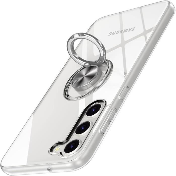 Coque de protection - Samsung - Galaxy S24 Plus - Silicone - Transparent - Anneau Support 360°