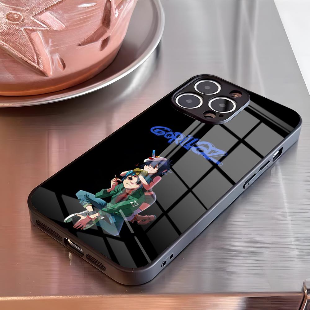 Anime Rock G_GorillazS Ban Phone Case For IPhone 17 Pro Max 16 15 14 Pro Max 13 11 X Xs Xr 8 7Plus Glass Cover iPhone 13