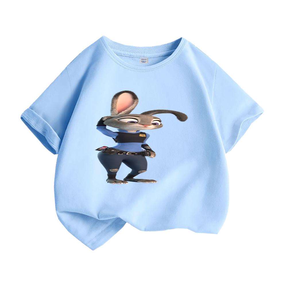 Crazy Animal City Kids T Shirt Cartoon Rabbit Fox Printed Toddler Boys Girls Short Sleeve Cotton Casual Summer Fashion Top Tees