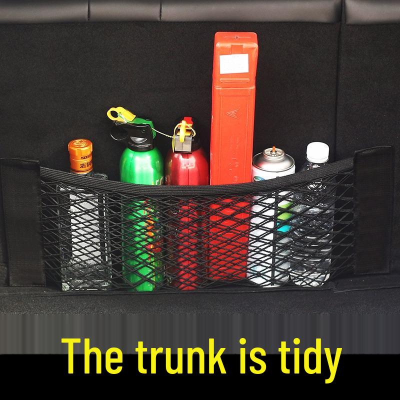 Clearance Car Velcro Mesh Bag Trunk Organizer & Fire Extinguisher Holder