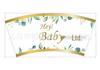 Exklusives "Hey Baby" Geburtstags- und Babyparty-Tischgeschirr-Set - Enthält Tischdecke, Pappbecher und Teller.
