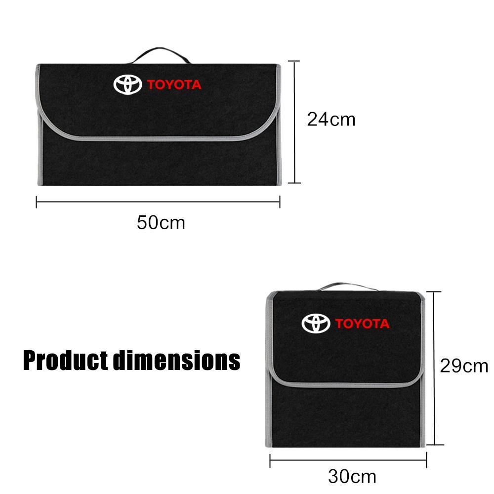 Naklejka samochodowa Do Toyota Corolla Camry RAV4 Yaris Hilux Prius PRODA Składany organizer z filcu do schowka w bagażniku Pudełko do przechowywania i porządkowania