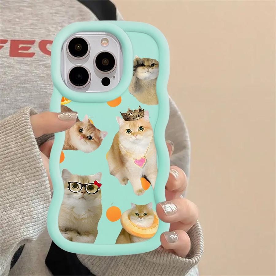 Cute Cat Case for iPhone 13 17 Air 12 8 15 Plus 11 14 XR 16 Pro Max Soft Phone Cover