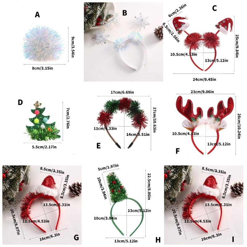 Christmas Snowflake Headband Party Costume Hair Tie Party Karaoke  Photo Props Party Hair Tie Hair Hoop Nightclub