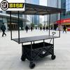 Folding Outdoor Camping Cart with Liftable Table for Street Stalls and Night Markets